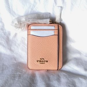 Coach Zip Card Case - Faded Blush